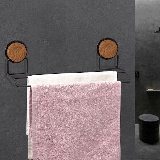 Metalife Ράγα Μπάνιου Μονή Επιτοίχια με Βίδες ​40x11cm Μαύρη
