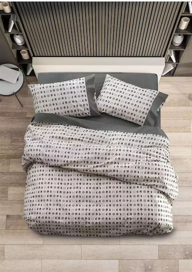 Makis Tselios Home Term Σετ Κουβερλί Μονό Βαμβακερό Grey 160x240cm 2τμχ