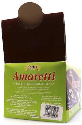 Tottis Amaretti Γκοφρέτα 68gr 12τμχ