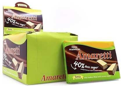 Tottis Amaretti Γκοφρέτα 68gr 12τμχ