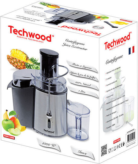 Techwood Αποχυμωτής 1000W Inox Μαύρος