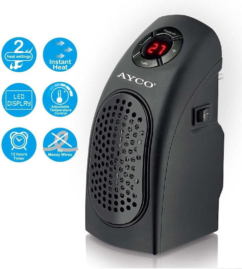 Ayco Fan Heater Room Floor Black 400W