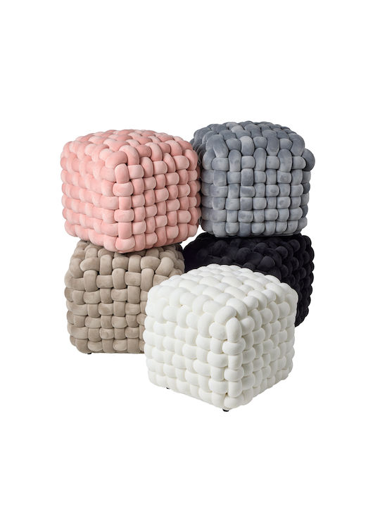 Πουφ Hocker 2271 Black 43x43x40cm