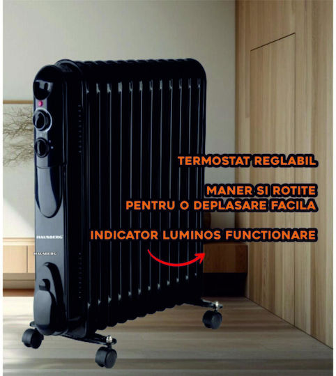 Hausberg Καλοριφέρ Λαδιού με 13 Φέτες 2500W