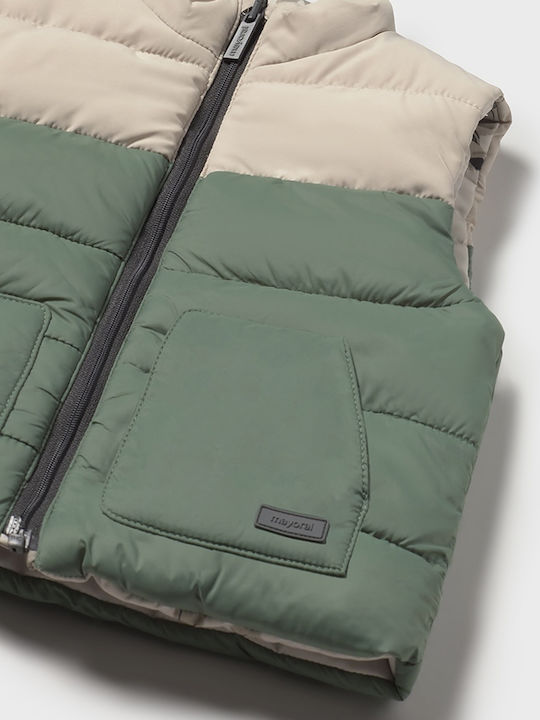 Kinder Freizeitjacke Ärmellos Beidseitig Green, Beige