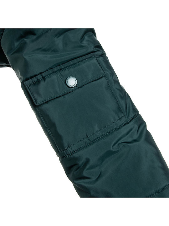 Kids Casual Short Jacket with Lining Green