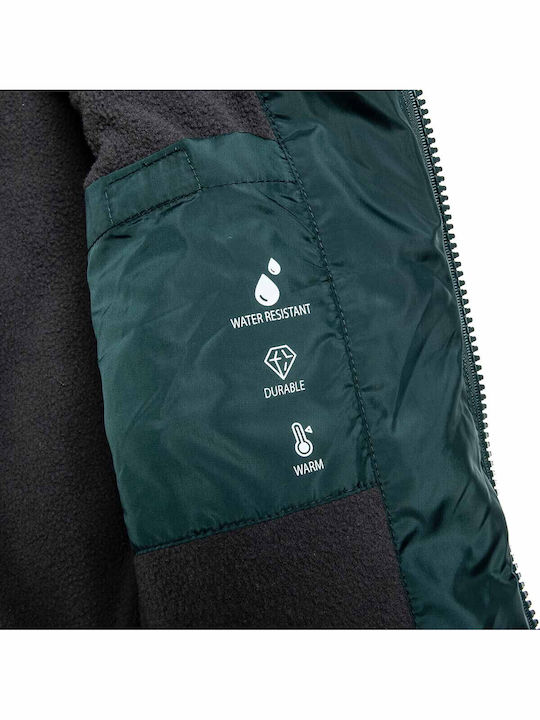 Kids Casual Short Jacket with Lining Green