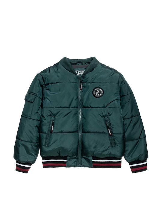 Kids Casual Short Jacket with Lining Green