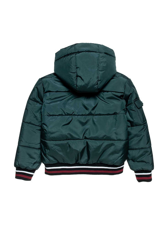 Kids Casual Short Jacket with Lining Green