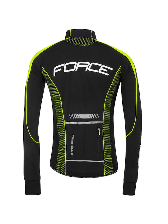 Force Pro Softshell Männer Wasserdicht Fahrrad-Windjacke Langarm Schwarz