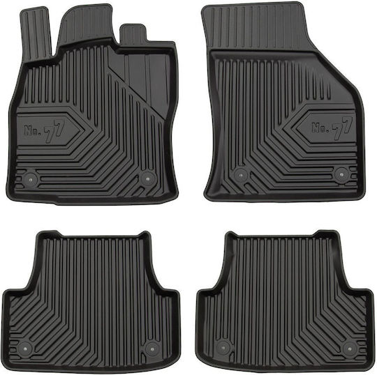Frogum Set of Front and Rear Mats 4pcs Tray Type for Audi A3 2013-2020 Black