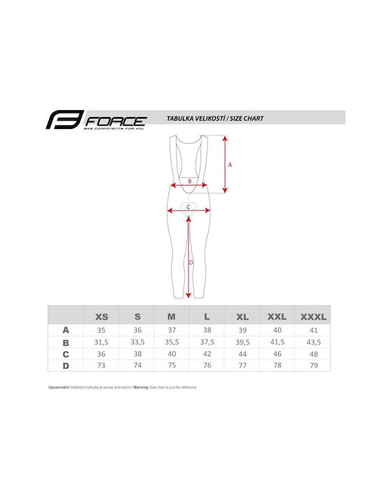 Force Pantaloni de ciclism F58 cu bretele Negru
