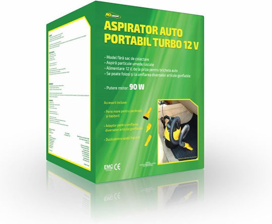 RoGroup Прахосмукачка За Кола С Кабел Запалка 12V 90W