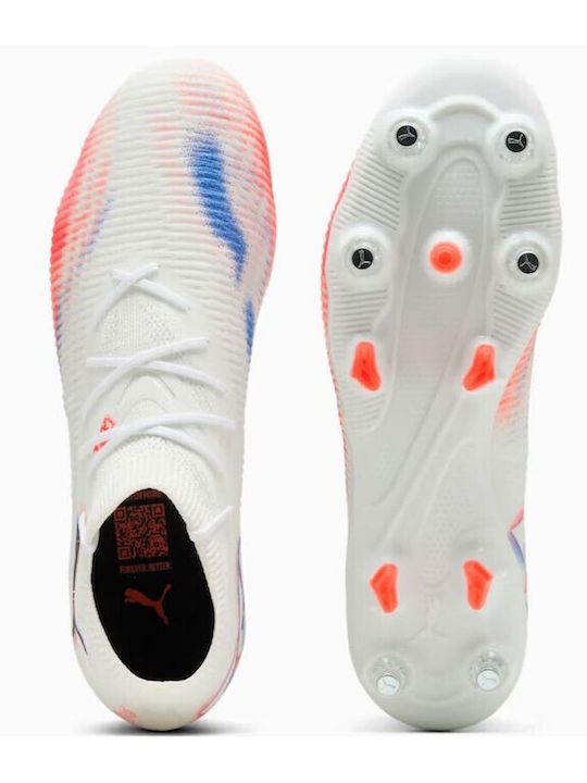 PUMA Future 8 Match Футболни Обувки с Бутони Бели