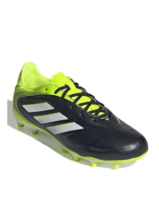 Copa Pure III League MG Kids Soccer Cleats with Molded Outsole Core Black / Cloud White / Lucid Lemon