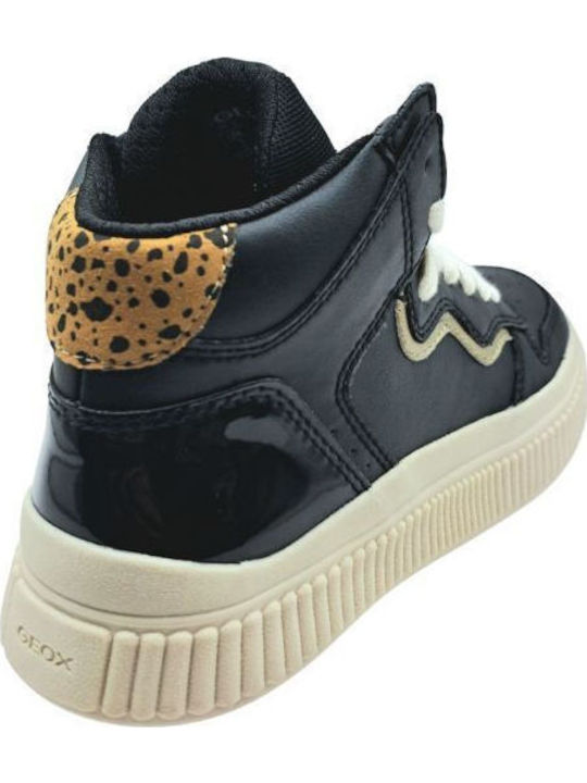 Leather Kids Boots with Zipper Black