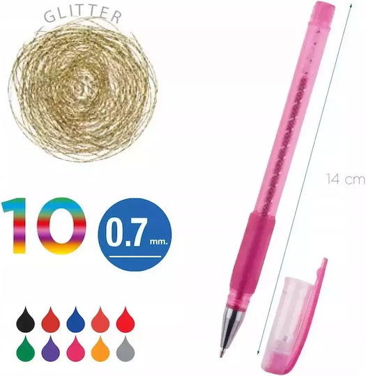 Madrid Papel Pixuri Ballpoint 10 Bucăți