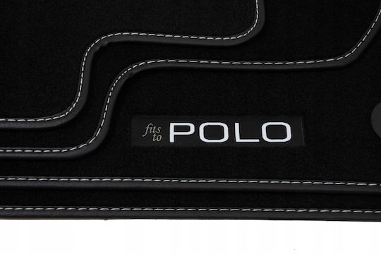 Rezaw Plast Set of Front and Rear Mats 4pcs for Volkswagen Polo 2009 2017 Black