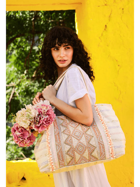 Women's Bag Tote Handbag Pink Gold
