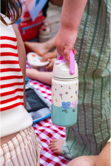 The Cotton Cloud Bottle Thermos Stainless Steel Dancing Hearts
