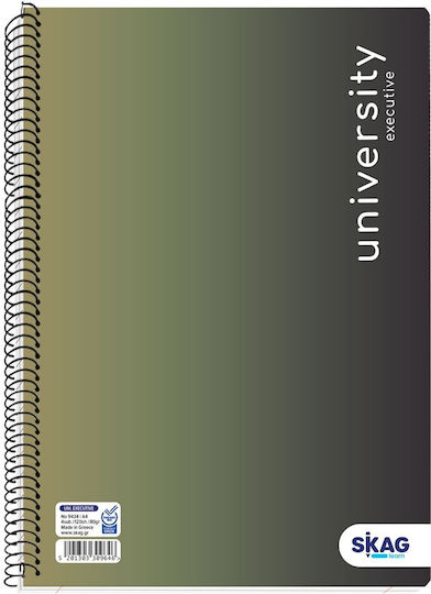 Skag Spiral Notebook Ruled A4 120 Sheets 4 Subjects University 1pcs (Μiscellaneous Designs)