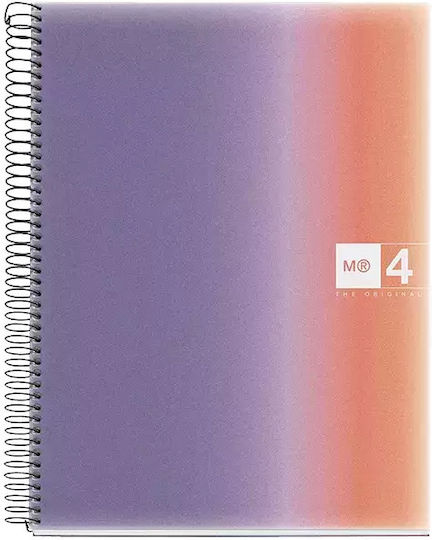 Miquelrius Τετράδιο Σπιράλ Pp Aurora Provence A4 Ριγέ 120φ 4θέματα