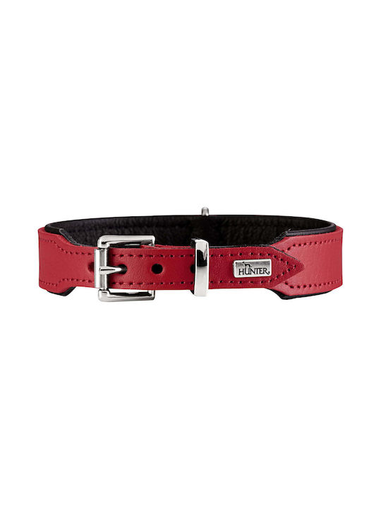 Hunter Guler pentru câini Piele în culoarea Roșu XLarge 39mm x 61 - 68cm