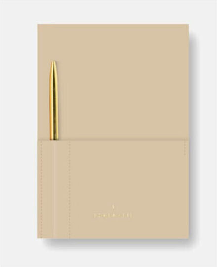 Somewhere Notebook Vigan Leahter Journal Σημειωματάριο A5 Ριγέ με Σκληρό Εξώφυλλο Ροζ