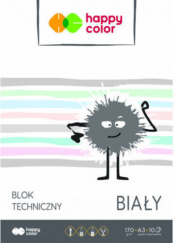 Happy Color Carnet 10 Foi A3 cu Pagini Albe Alb