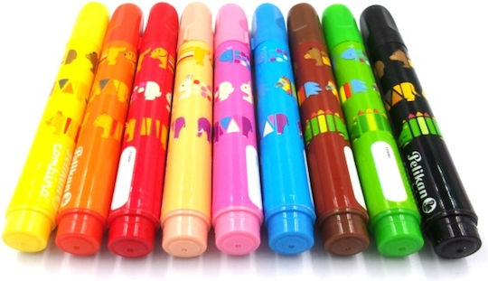 Pelikan Combino Super 411 Washable Drawing Markers Thick Set 9pcs
