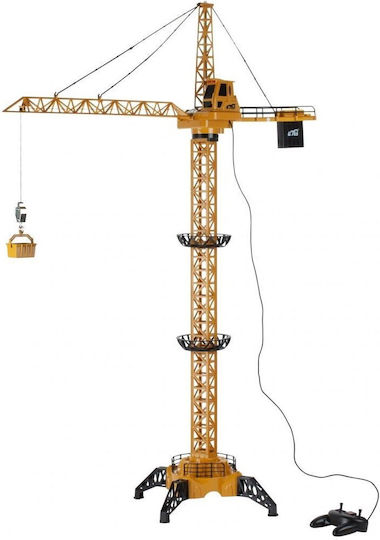 Remote Control Toy Crane Τηλεκατευθυνόμενο Δομικό Όχημα Κίτρινο