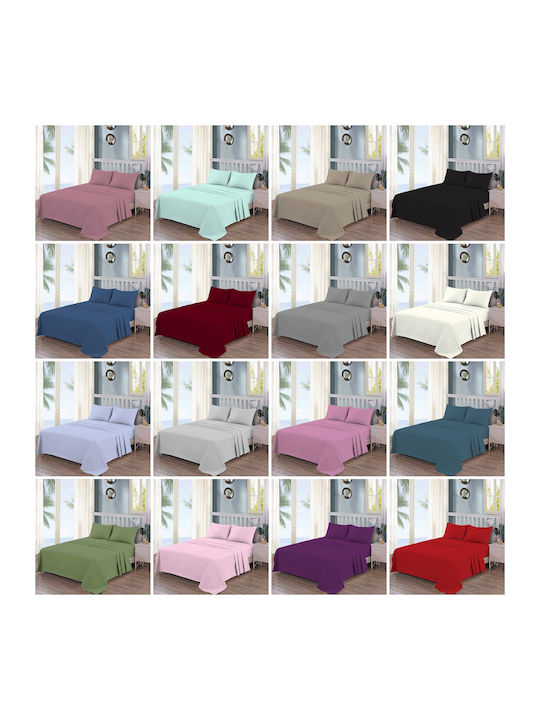 Casa Colori Παπλωματοθήκη Μονή 100% Βαμβάκι 160x240 Black