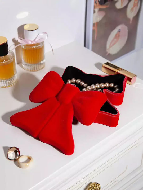 Doiy Storage Box Bow Red