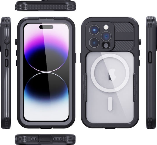 Redpepper IPX68 Ares 360 Full Cover Αδιάβροχο Μαύρο (iPhone 14 Pro)