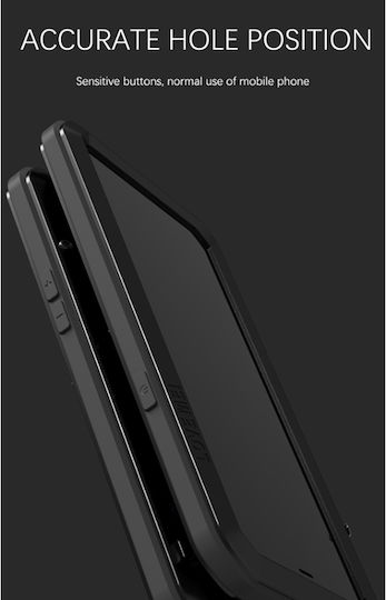 Love Mei Back Cover Μεταλλικό Μαύρο (iPhone 13 Pro)