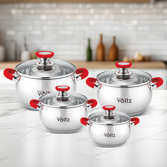 Voltz Βαθιά Ανοξείδωτη Κατσαρόλα 6lt / 24cm