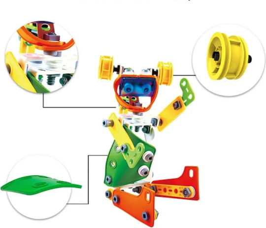 Hanye Παιχνίδι Κατασκευών Πλαστικό Build & Play Βαλιτσάκι Κατασκευών με Ελικόπτερα, Αεροπλάνα, Αυτοκίνητα (10 μοντέλα)