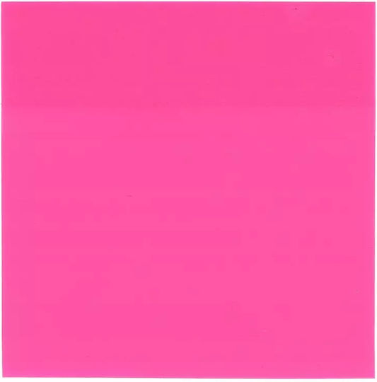 Strigo Transparent Self-Adhesive Memo Pads 75x75 50 Sheets Neon Pink