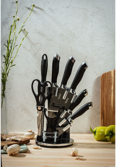 Voltz Knife Set with Block from Stainless Steel 9pcs