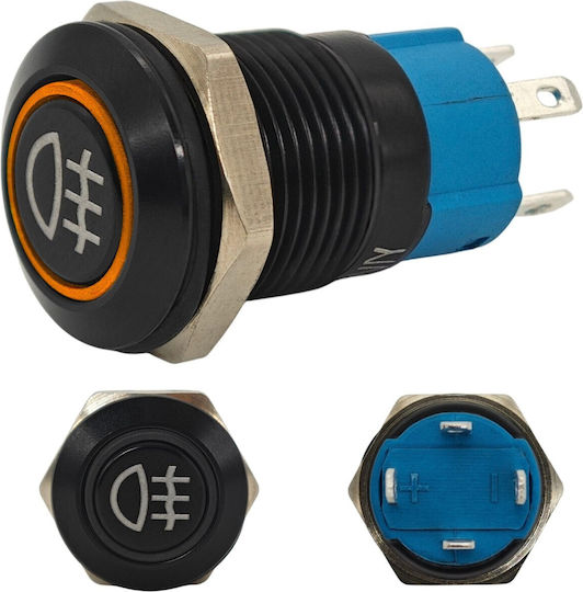 Led Fog Light Switch 12mm Momentary