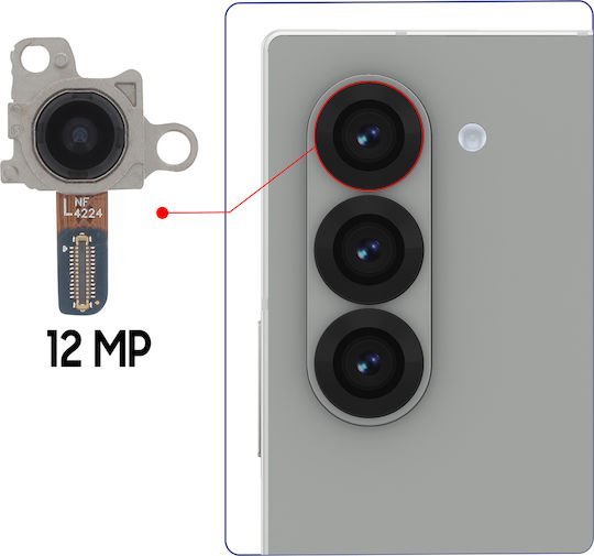 Relife Ултра Широка Задна Камера Galaxy Z Fold6 12mp Конектор Nf4224 Сив