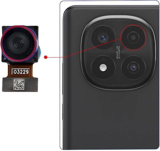 Clappio Rear Camera 8mp Xiaomi Redmi Note 14 Pro Ultra Wide Angle Black