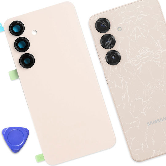 Clappio Battery Cover Samsung Galaxy S25 Lenses Integrated Adhesive Rose Gold