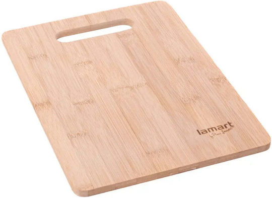 Lamart Rectangular Bamboo Chopping Board Set with Chef Knife Brown 30x22cm 2pcs