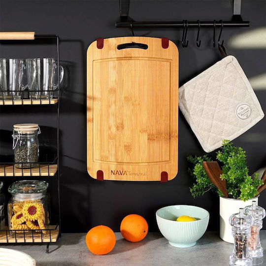 Nava Rectangular Wooden Chopping Board Beige 40cm