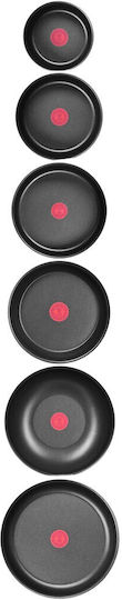 Tefal Ingenio Easy Cook & Clean Aluminum Black Cookware Set 6 Pieces