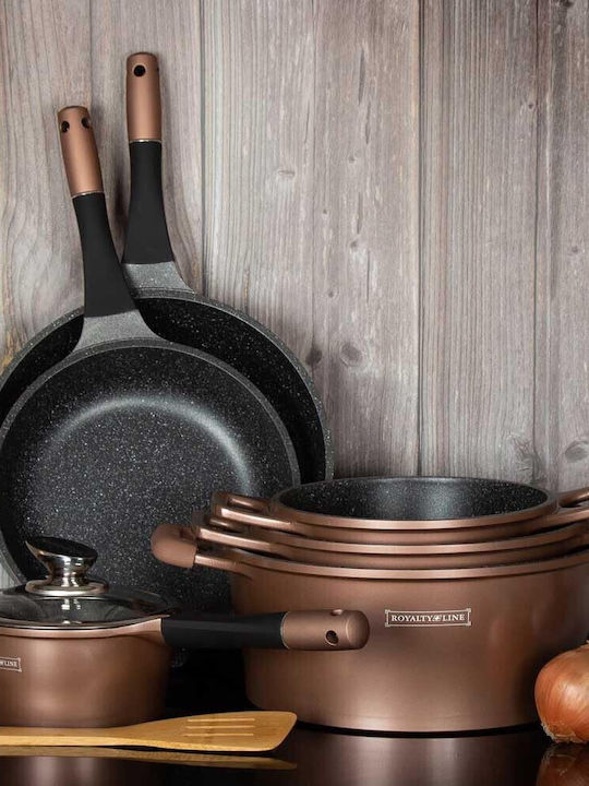 Royalty Line Copper Kochgeschirr-Set Cooper RL-ES1014M-COP 14Stück