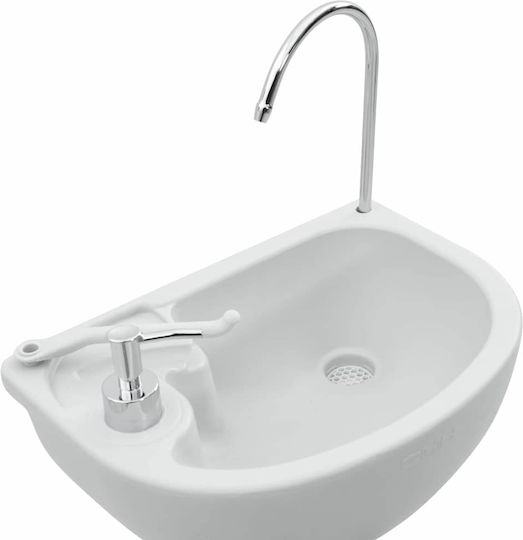 vidaXL Toilet Set 2 pcs Blue and White