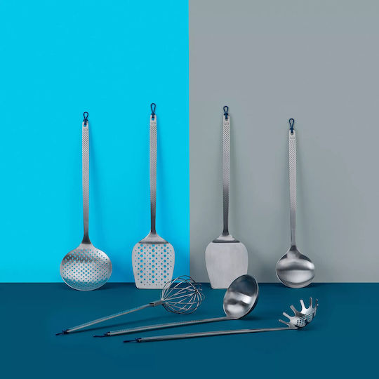 Tasty Shallow Slotted Colander Stainless Steel Silver Spoon