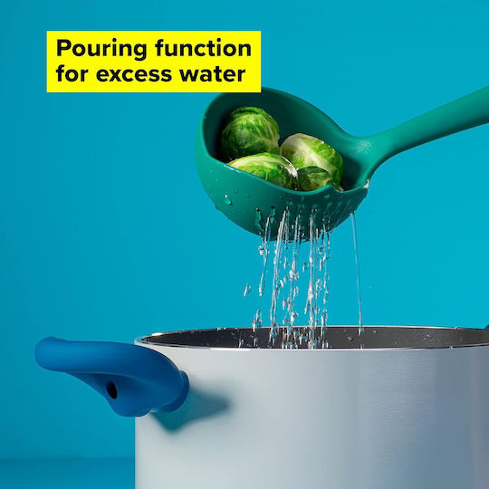Tasty Deep Green Silicone Soup Spoon